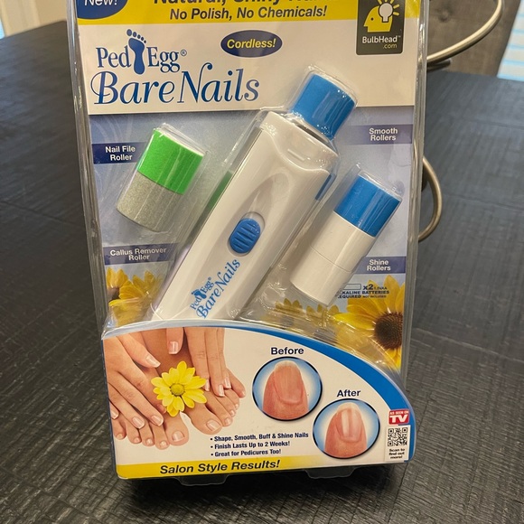 CORDLESS PED EGG BARE NAIL SHAPER POLISHING TOOL NWT - Picture 3 of 4